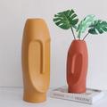 Minimalist Nordic Home Decoration Ceramic Vase Dried Flower Arrangement Human Face Flower Vase