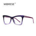 Model 2042 MORESE Women's Fashion Anti-Radiation Blue Light Full-Rim Cat Eye Animal Print Butterfly Shape Daily Wear Stocked