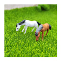 100pcs/lot White Brown Horse 3D Resin Miniatures Fairy Garden Animal Photography Prop Home DIY Decoration Landscape Decor