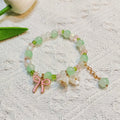 Fashion Custom Design Handmade Elastic Flower Tassel Simple Butterfly Crystal Beads Women Bracelet Jewelry