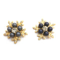 DIY Handmade Metal Beads Plating Eco-Friendly Flatback Flower Buttons with Customized Color & Size for Sweater Coat Decoration