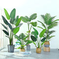 Scandinavian Style Simulated Green Plants Home Potted Artificial Landscaping Decoration Loose-Tailed Sunflower Lily Bamboo Horse