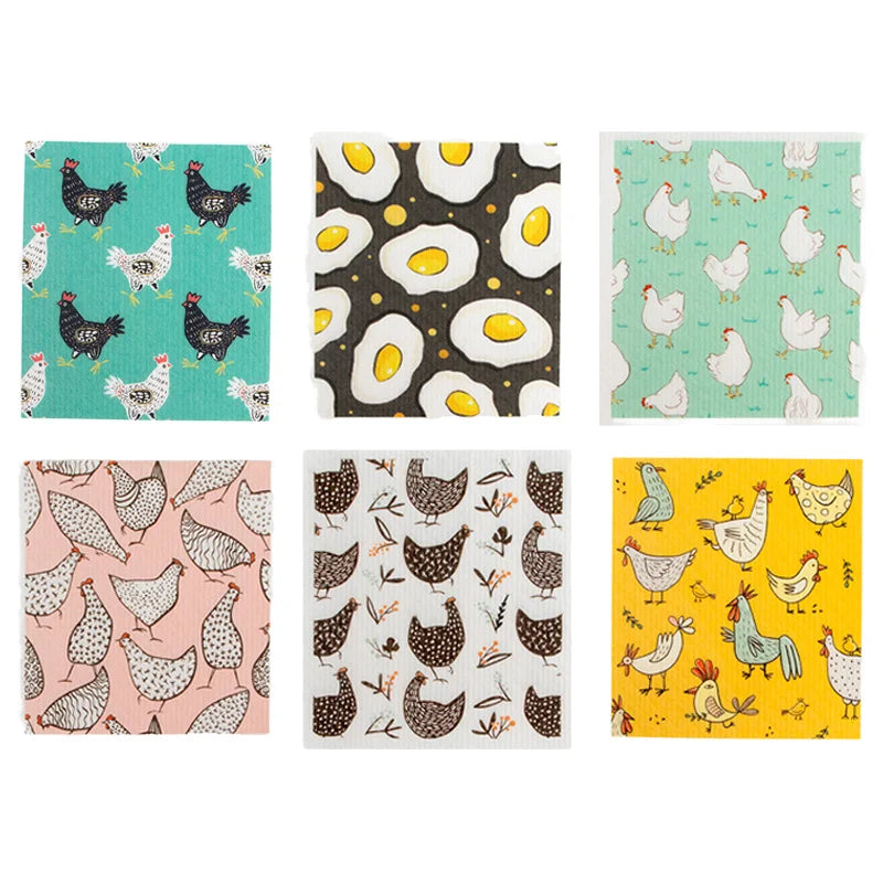 Custom Design Swedish Dishcloth Biodegradable Cellulose Sponge Cloths for Kitchen Cleaning Absorbent Swedish Dish Cloth