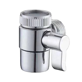 Manual 3-Way Diverter Faucet Valve Adapter Accessory Silver Zinc Alloy Ball Valve Water Filter Part 1/4