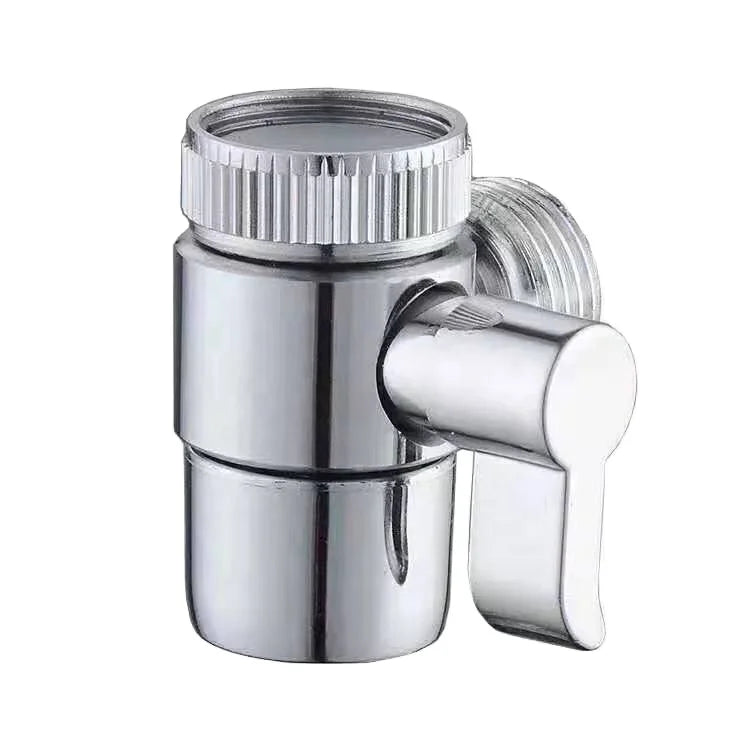 Manual 3-Way Diverter Faucet Valve Adapter Accessory Water Filter Part for Diverting Water Flow