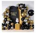 Black Gold Latex Garland Arch Kit Metallic Party Balloons for Graduation Wedding Birthday Party Decorations Design New