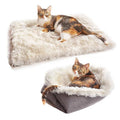 Indoor Machine Washable  Mat 2-in-1 Pet Beds for Medium Small Dogs Plush Fluffy Dog Bed Faux Fur Cat Cushion Bed