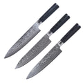 Professional 8 Inch Damascus Chef Knife Set with Micarta Handle 67 Layers Luxurious Style for Kitchen Use
