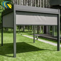 Retractable Eco-Friendly Aluminium Bioclimatic Pergola Louvered Roof Outdoor Gazebo Drainage System Waterproof Patio Nature