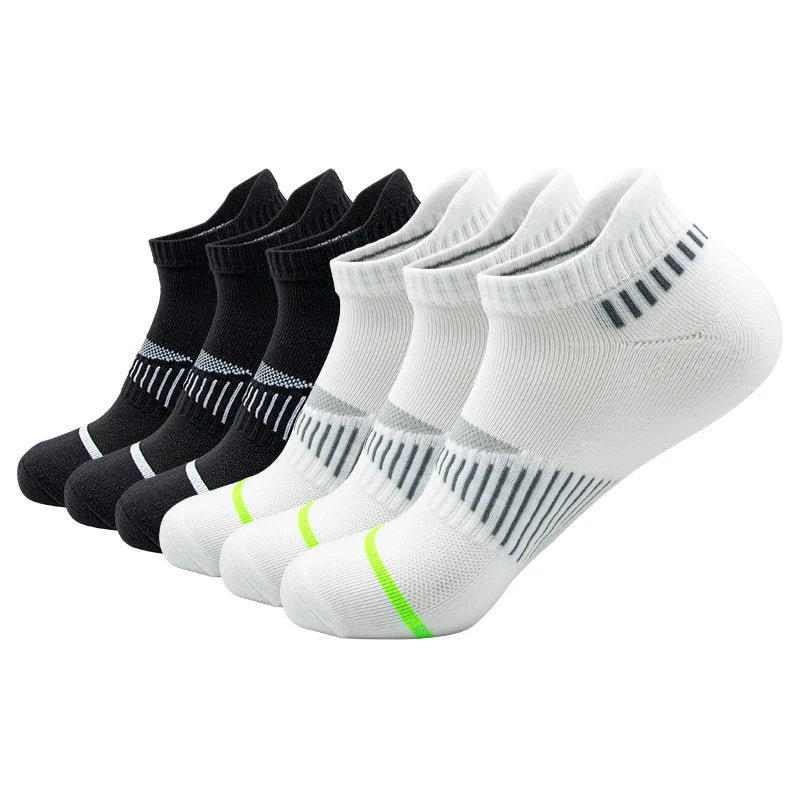 Wholesale Women Cushioned Cotton Ankle Socks Custom Logo Printed Body Cuff Workout Deodorant Men Sports Running Socks