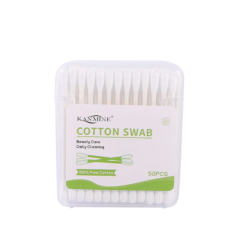 Paper Stem Swab 50pcs Paper Stick Cotton Q-tip Swabs Custom Travel Paper Cotton Buds OEM