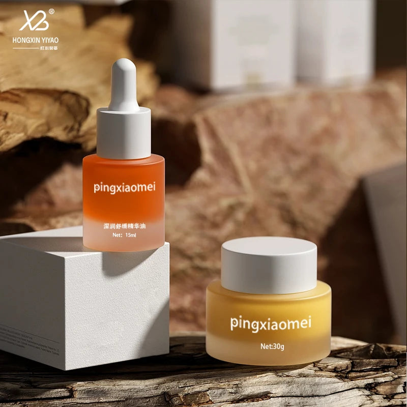 30g 50g 80ml 100ml 120ml Custom Frosted Glass Bottle Set for Skin Care Serum & Face Cream with Screw Cap