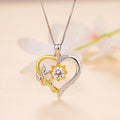 Hot Selling 1 Carat Moissanite Necklace Chain Luxury Flower Moissanite Personalized Heart Pendant Necklaces