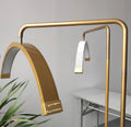 FOSOTO 45W Professional Floor Lamps Luna Gold Half Moon Light for Lash Bed Beauty Ring Light for Lash Extension Kit Tattoo