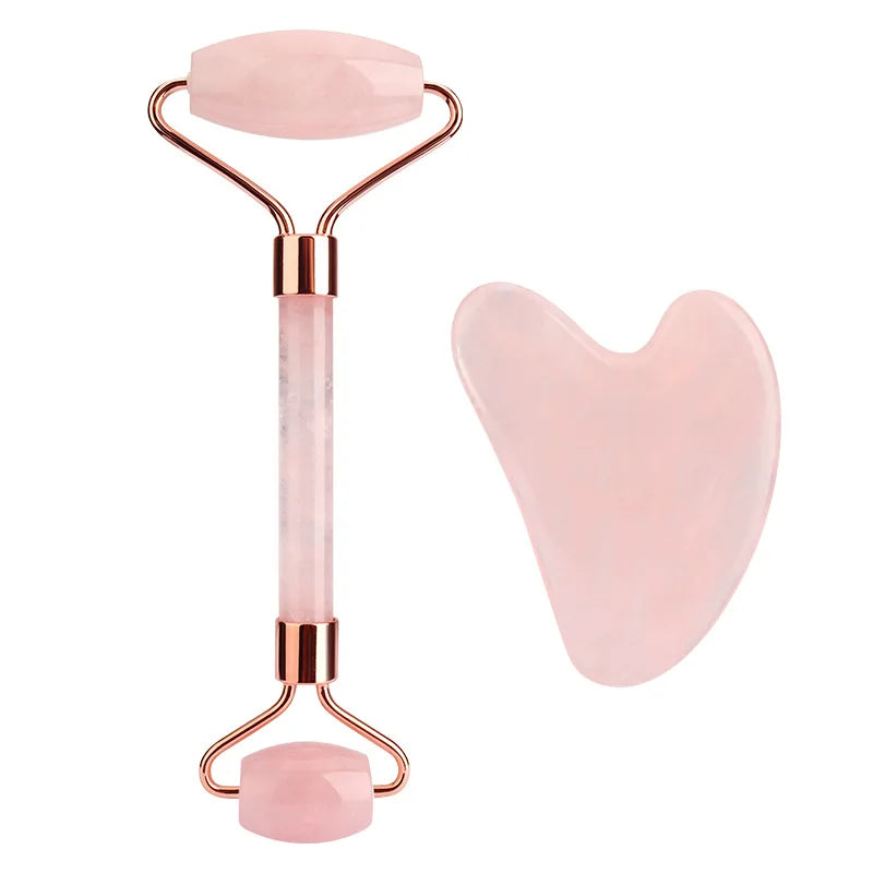 Trends 2026 Ideas Innovative Unique Products Pure Gemstone Roller Guasha Board Massage Beauty and Personal Care Facial Gift Sets