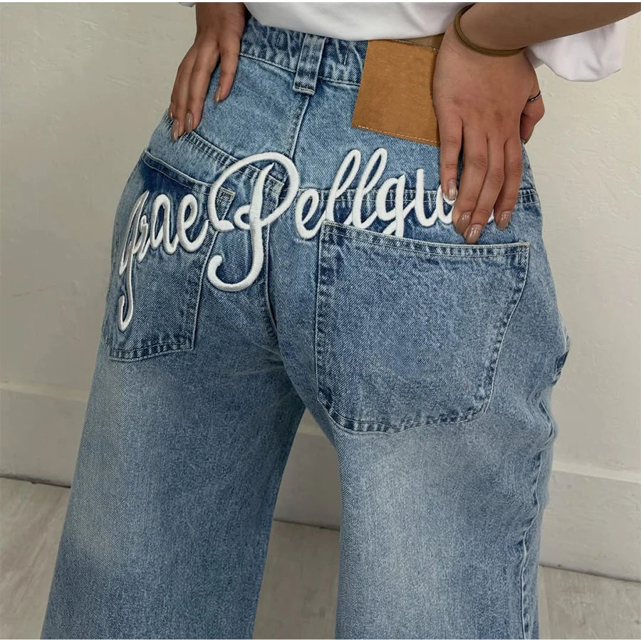 Custom logo Women's Denim Jeans Women Designer Jeans for Women Female Casual Embroidered Jeans Pants