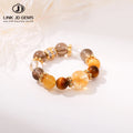 JD GEMS Wholesale Trendy New Styles Beaded String Ring  Natural Quartz Tiger Eye Stone Ring for  Women's