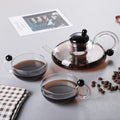 Solhui Creative Glass Tea Set Household Flower Teapot Set Heat Resistant Thickened Teapots with Filter