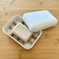 Eco Friendly Bamboo Travel Soap Holder & Case Box with Self Drain Tray Lid Zero Waste Modern Luxury Design for Bathroom