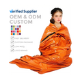 Lightweight Portable PE Material Emergency Bivy Mummy Style Sleeping Bag for Adults for Outdoor Hiking & Camping