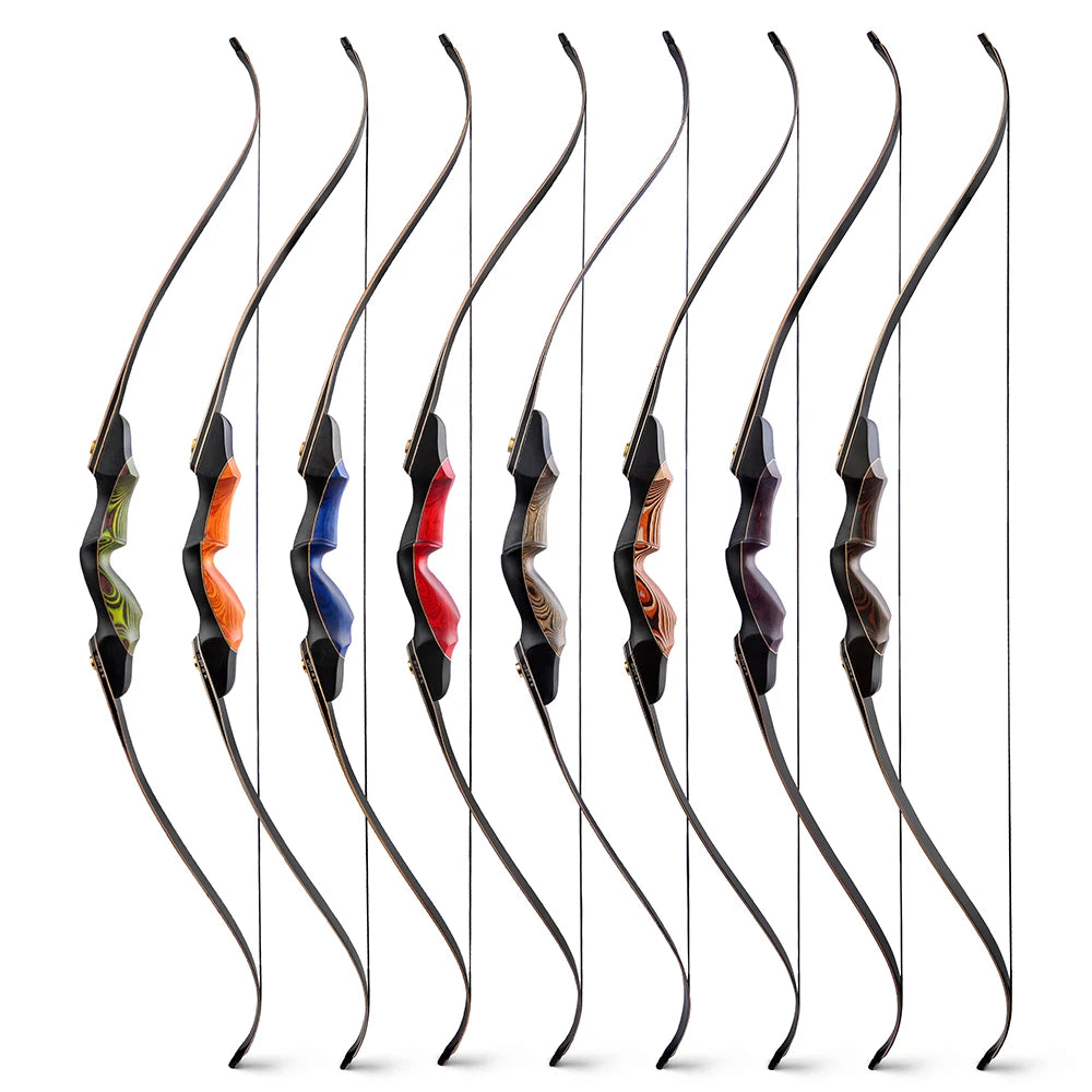 Hunting Bow Outdoor Archery Equipment Wooden Recurve Bow 25-60 Lbs Portable Takedown Recurve Bow