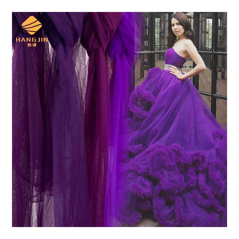 93 Colors in Stock Wholesale Polyester Tulle Fabric Women Dress Mesh Net TUTU Skirt Tulle Net Decoration Tulle Mesh Fabric