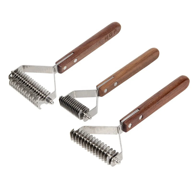Factory Wholesale Single Double Sided Wooden Pet Kont Comb Cat Dog Dematting Rake Comb