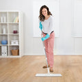 360 Degree Rotatable Microfiber Flat Mop Set Extensible Aluminum Pole Long Stainless Steel Panel Dry Wet Cleaning High
