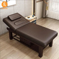 Premium Comfort Massage Bed with Wooden Frame and Adjustable Backrest