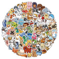 100pcs Cartoon Cute Animal Sticker Custom Logo Waterproof Vinyl Die Cut Stickers for Laptop Phone Motorcycle Promotion Sticker