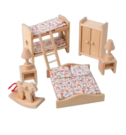 Children Simulation Home Mini Furniture Role Play Decoration Bedroom Children's Room Restaurant Toy Set