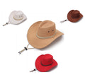 Unisex Fashion Western Wide Brim Cowboy Hat Belt Hats