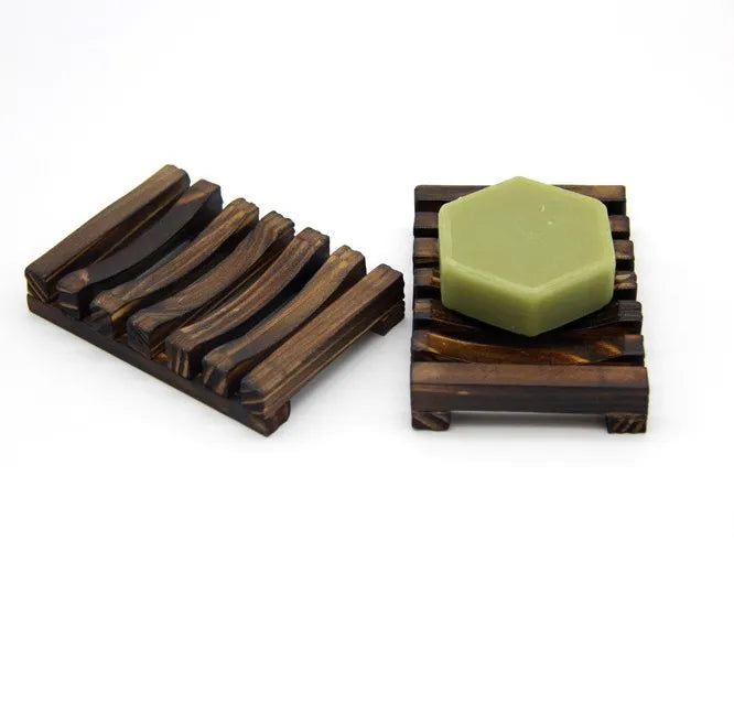 Soap Dish Holder Bathroom Wooden Soap Case Sink Deck Bathtub Shower Dish Hand Craft Natural Wooden Holder