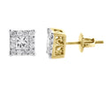 New Design Hip Hop Iced Out Micro Pave CZ Heavy Square Screw Back Post Stud Earrings Gift Jewelry for Men and Women