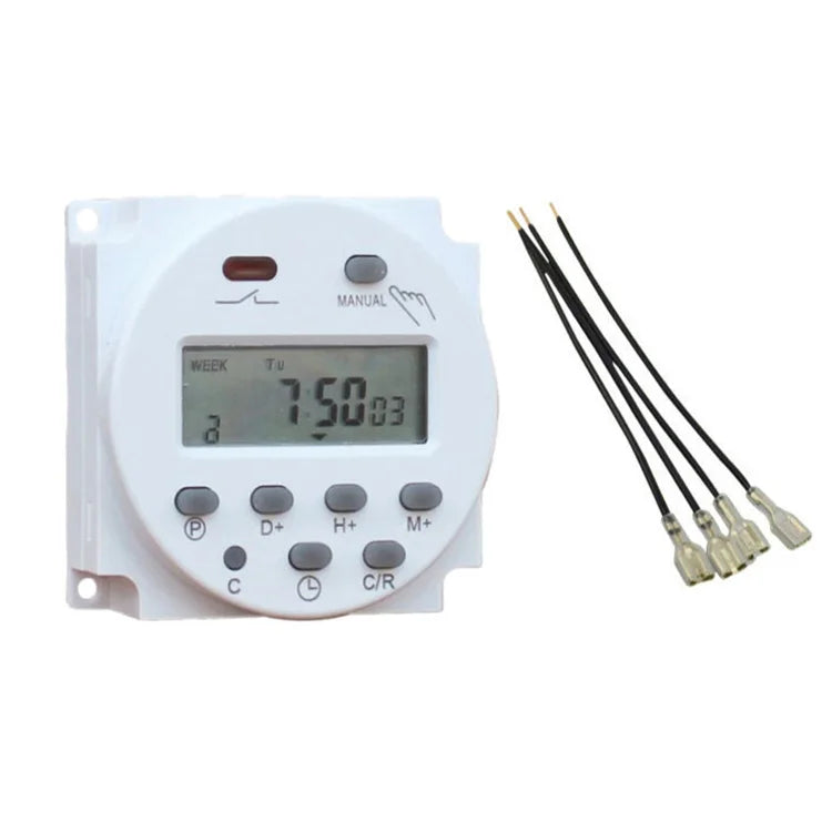 Animal Breeding 12V 24V 110V 220V Programmable Timer Switch With 4 Wires LCD Display Digital Daily Weekly Digital Timer Switch