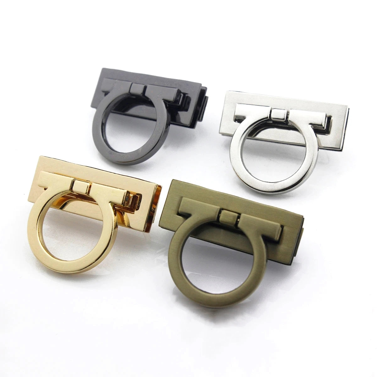 Cloxy Zinc Alloy Folding Lock for Leather Bag Rectangle Flip Lock Clasp Closure for Bag DIY Handbag Purse Hardware Accessories