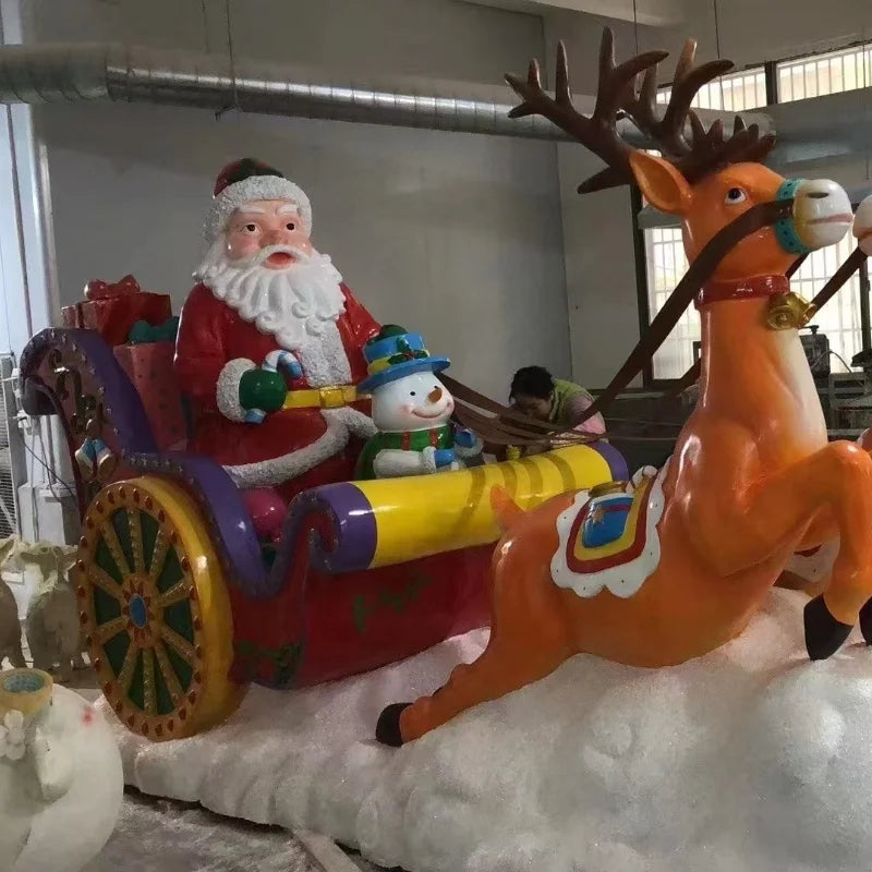 Hot-selling Red Brown Standing Christmas Santa Claus for Christmas Decoration for Sale MegaBDM