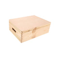 Customizing High-quality Products Pine Wood Wooden Storage Box with Handle for Sale