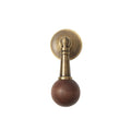 JAYA Medieval Style French Handle Black Walnut Brass Retro Japanese Style Nordic Ball Pendant Cabinet Handle