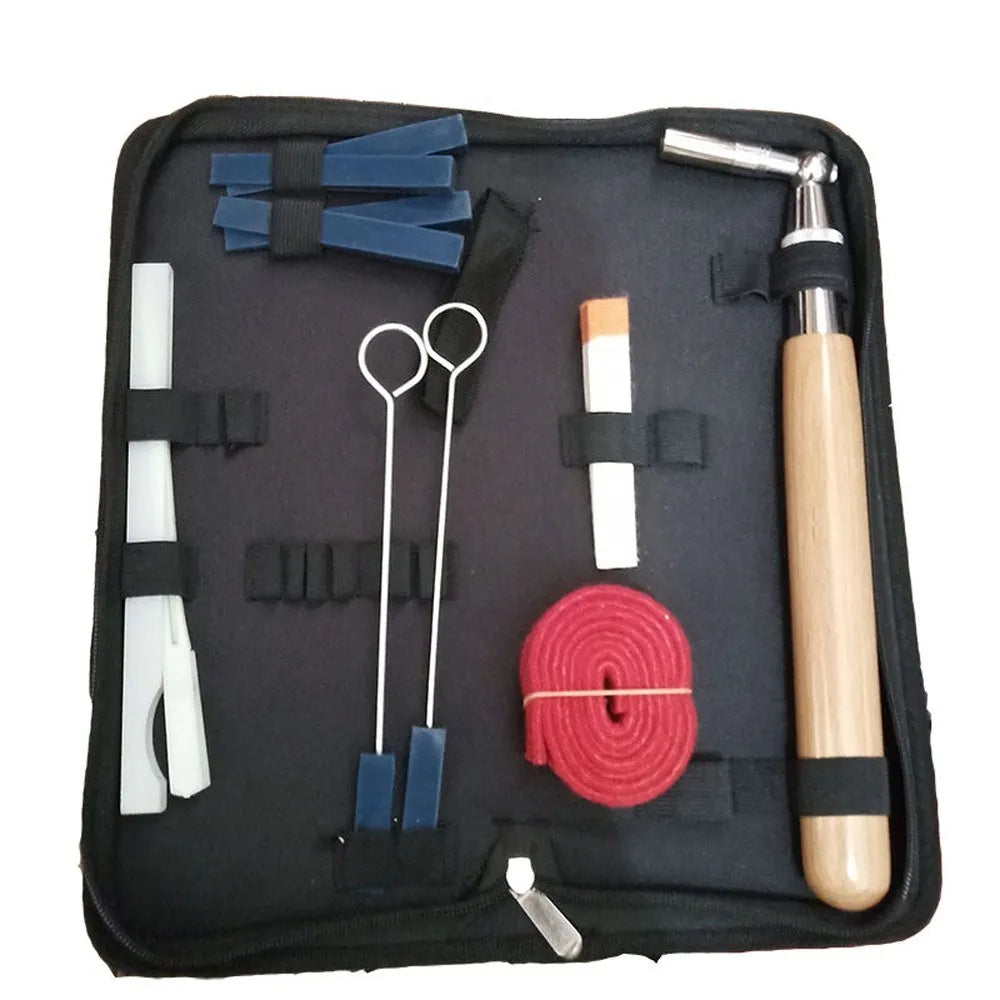 Professional Piano Tuning Kit Tuner Tools Set Piano Tuning Tool Wooden Handle Fixed Tuning Wrench With Bag