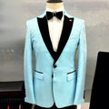 Dress Suit Set Jacquard Fabric Pointed Collar 3 Piece Wedding Groomsmen Business Men'S Suit for Men
