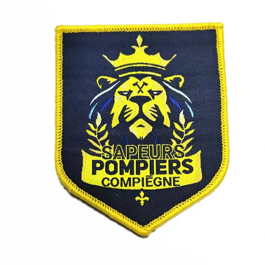 Nation Flag Shape Woven Cloth Patch Design Stitching Border Woven Badge for Suits