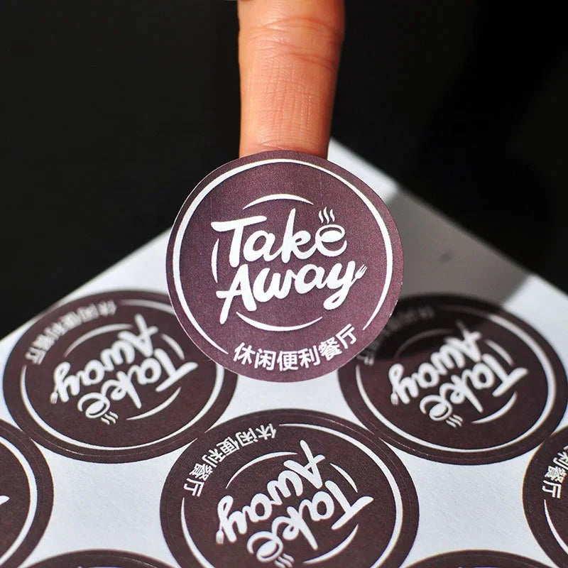 Bulk Custom Offset Printed Waterproof Heat Transfer Paper Round Labels Gold Foiling Adhesive PVC Stickers for Cups