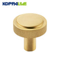 Koppalive OEM Gold Black Brass Knurled Knob Handle for Drawer Furniture Handle and Knob Modern Copper Kitchen Cabinet Pull