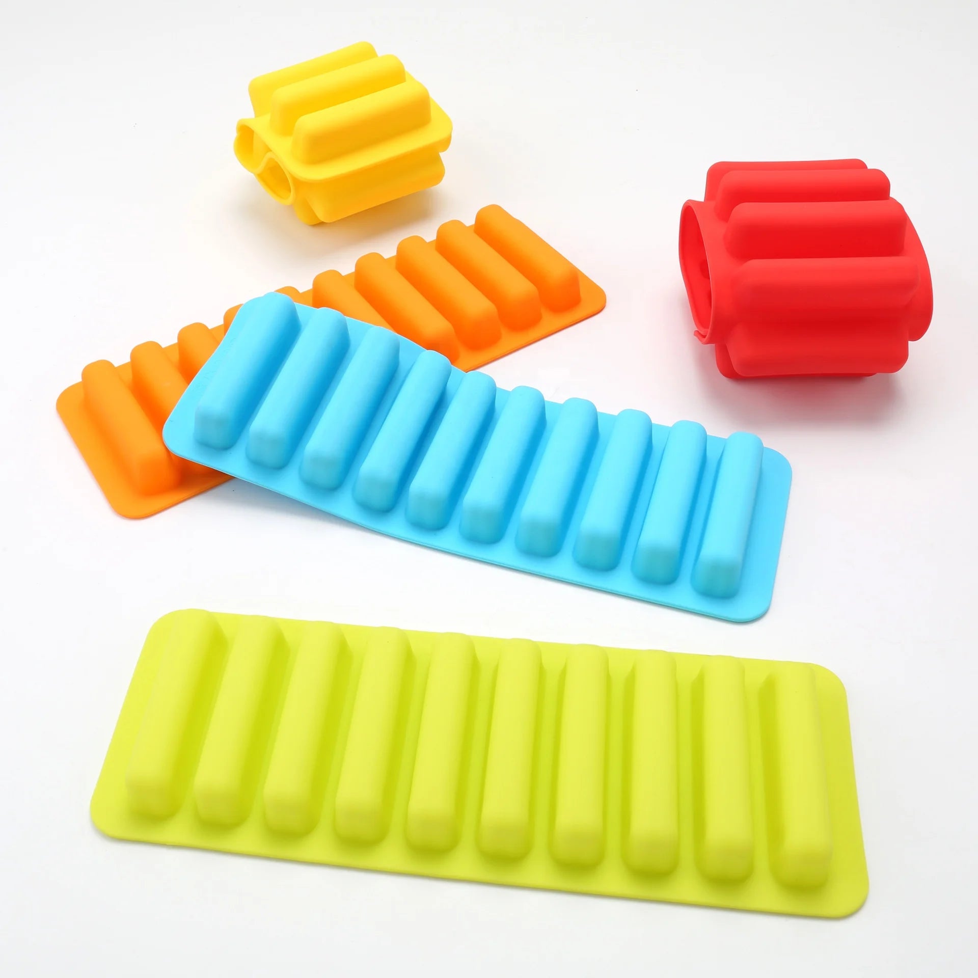 DIY 10 Hole Finger Shape Silicone Ice Tray Mold  Biscuit Ice Stick Chocolate Ice Cube Mold
