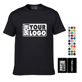 CB04-76000 Custom Print Free Labels Print and hang Tags Offer 100% Cotton Breathable and Fashion T Shirt for Men