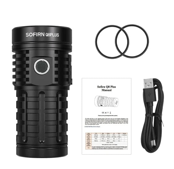 Powerful 16000 Lumen 6* XHP50.2 LEDs Long Beam Distance Torch Rechargeable Multiple Modes EDC Flashlight Spotlight