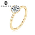 GRA Certificate 925 Silver Engagement Jewelry Real 1CT Moissanite 6.5mm D VVS1 Diamond Wedding Rings for Women