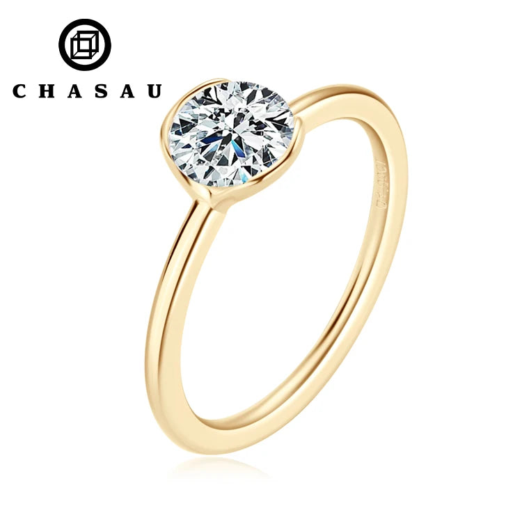 GRA Certificate 925 Silver Engagement Jewelry Real 1CT Moissanite 6.5mm D VVS1 Diamond Wedding Rings for Women