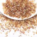 Zhubi 18 Grams Crystals Topaz Seed Beads Mix 11/0 10/0 2mm 3mm Round Glass Beads for Bracelets DIY Charms for Jewelry Making